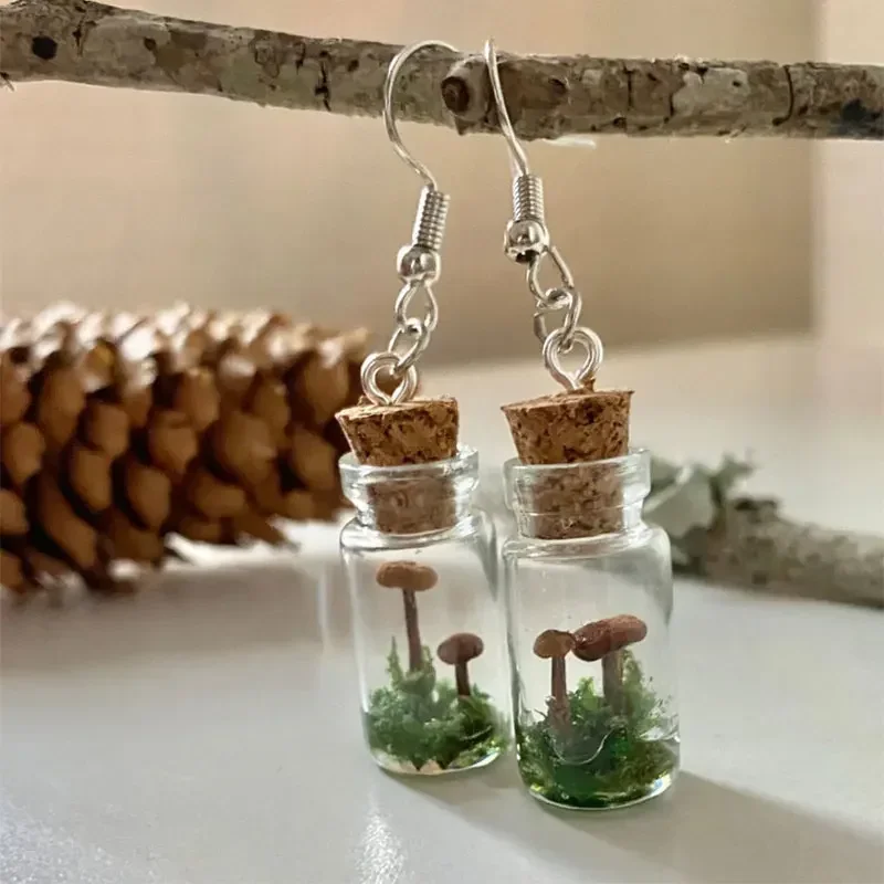 Real Mushroom Earrings Jar/Bot - Preserved Moss Sheet 评论和价格